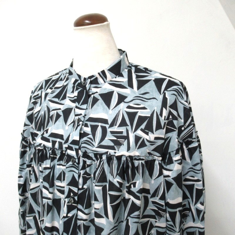 J.Sloane ヨット切替ギャザーブラウス /BK3 【日本製】